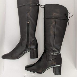 Womans Enzo Angiolini Leather Black Boots 7 1/2
